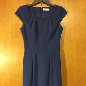 Calvin Klein Navy Blue Dress (Cap Sleeves)